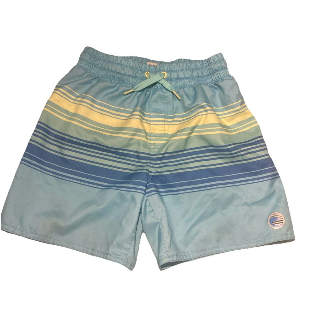 Boys 10/12 Swim Trunks, Bathing Suit, GUC, Languna, Blue Stripes